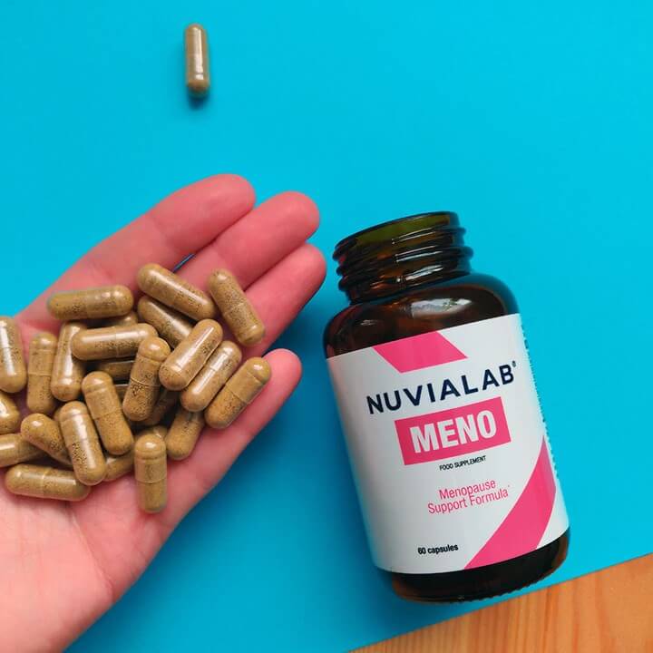 Pilulles de NuviaLab Meno, complément alimentaire pour soutenir la ménopause